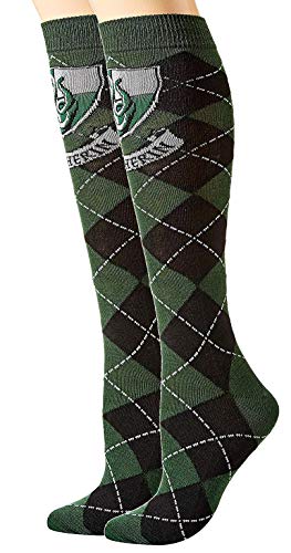 Hyp Harry Potter Slytherin Argyle Juniors Knee High Socks - Image 5