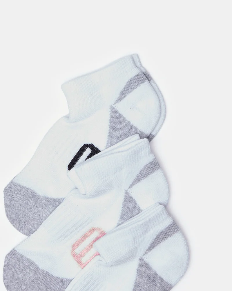 REDTAG Girls Assorted Ankle Length Socks (3Pairs)