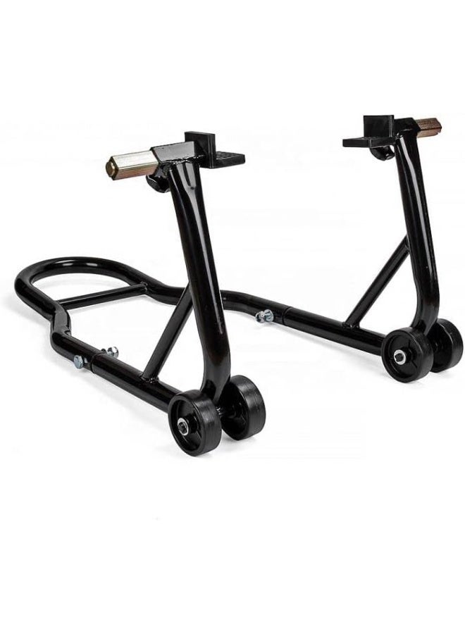 حامل رفع خلفي متعدد الاستخدامات للدراجات النارية والدراجات الرياضية وحامل للدراجات النارية وحامل رفع العجلات الخلفية وذراع التأرجح وحوامل الحظيرة - أسود - Image 4