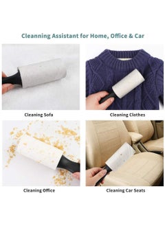 ماركة غير محددة Blinggo Lint Roller Portable Pet Hair Remover Kit, 2 Black Sticky Roller with 10 Refills, 600 Sheets, for Furniture Bedding Clothing Car Seat  - Image 2