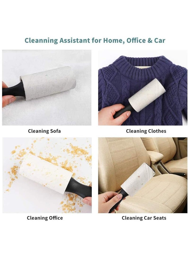 Blinggo Lint Roller Portable Pet Hair Remover Kit, 2 Black Sticky Roller with 10 Refills, 600 Sheets, for Furniture Bedding Clothing Car Seat  - Image 2