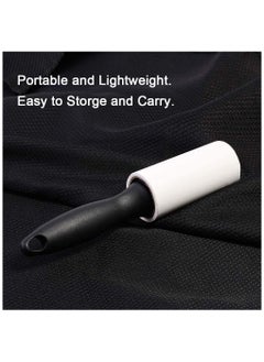 ماركة غير محددة Blinggo Lint Roller Portable Pet Hair Remover Kit, 2 Black Sticky Roller with 10 Refills, 600 Sheets, for Furniture Bedding Clothing Car Seat  - Image 4