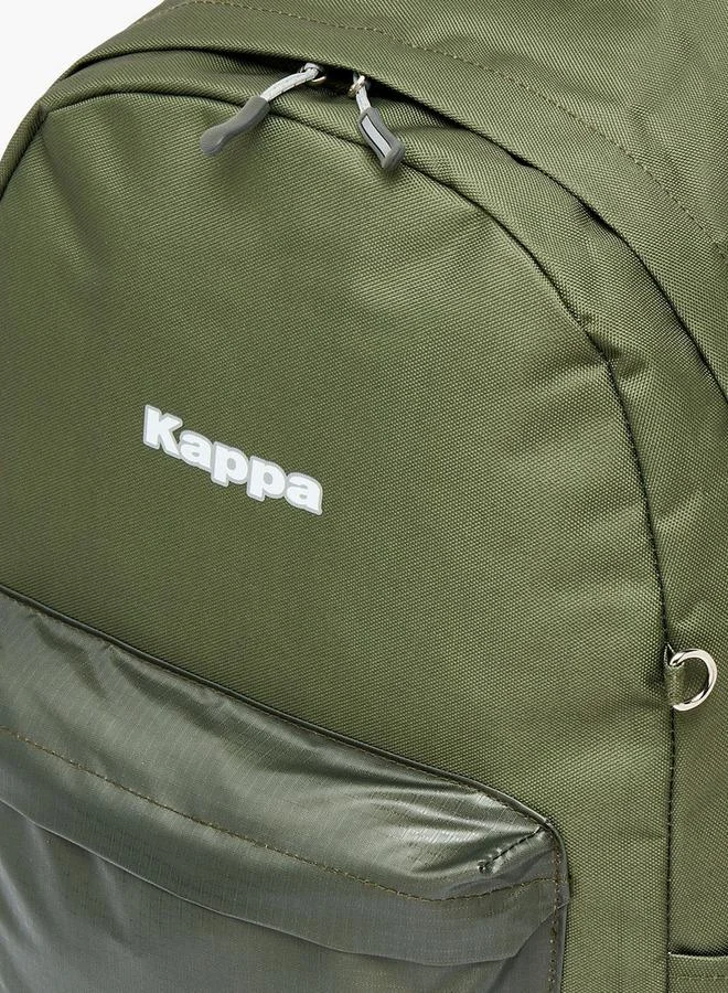 Kappa KHAKI Solid School Backpack For Girls 8-13 Years With Pencil Pouch - 17 Inches - 15x27x27 CM for Women | Best Price UAE