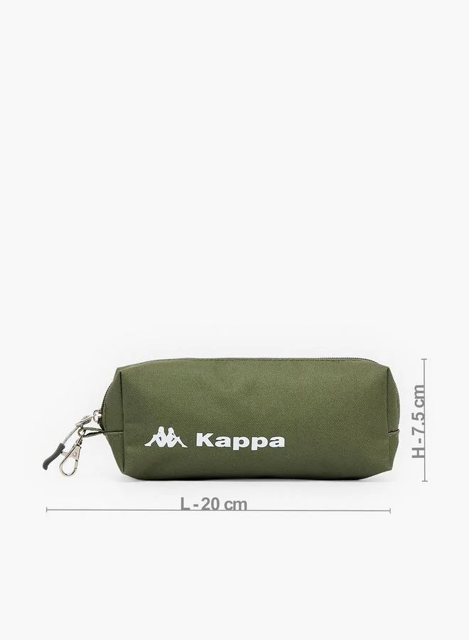 Kappa KHAKI Solid School Backpack For Girls 8-13 Years With Pencil Pouch - 17 Inches - 15x27x27 CM for Women | Best Price UAE