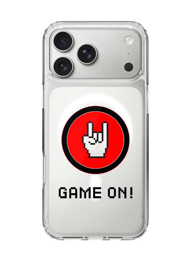 Stylizedd Classic Clear MagSafe Case for iPhone 17 Pro Max , Hybrid Soft Case Flexible Edges Anti Drop TPU PC Gel Thin Transparent Cover [ Designed for iPhone 17 Pro Max ] - Game On