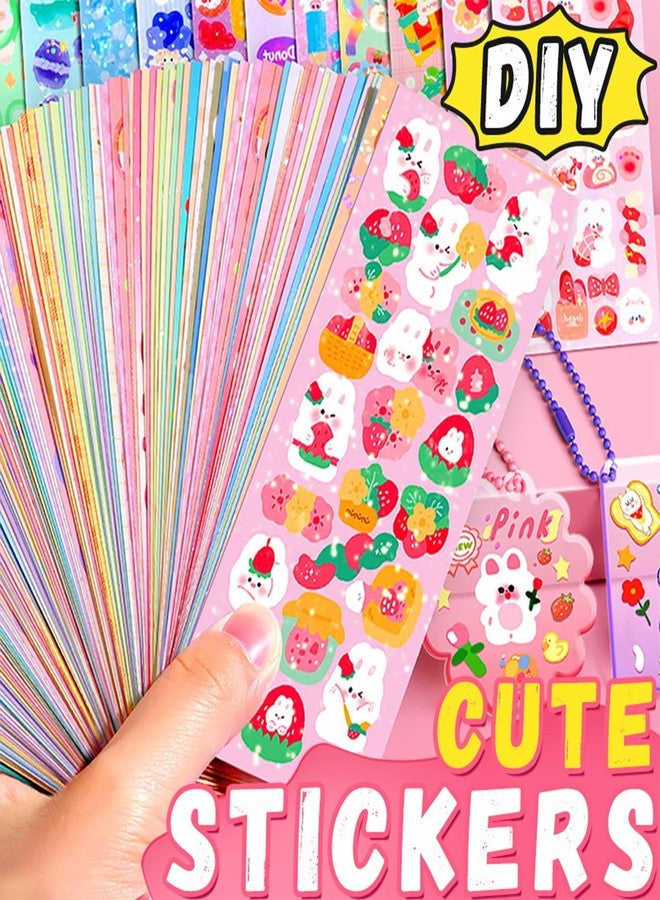 SIBLYMONA 16 Sheets Korean Deco Stickers Set, Colorful Glitter Self Adhesive Stickers, Gothic Kpop Potocard Deco Stickers for Scrapbook Card DIY Decor Craft (Signal-16P) - Image 2