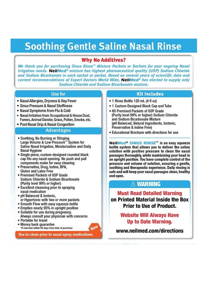 NeilMed Pharmaceuticals - Sinus Rinse Kids All Natural Kit - 60 Premixed Packets  - Image 2