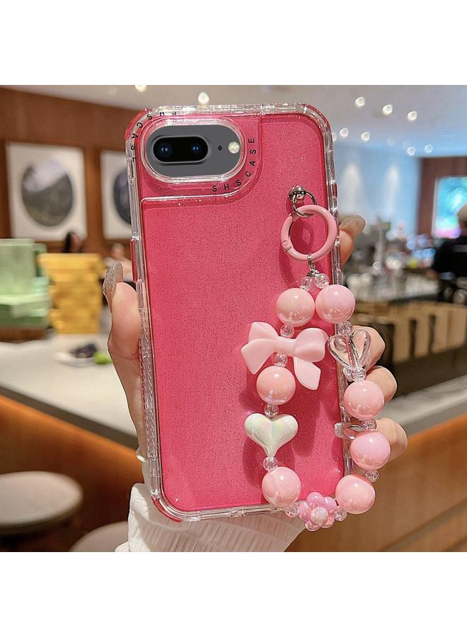 S-TOP Case For iPhone 6 Plus / 7 Plus / 8 Plus TPU + PC + Glitter Sequins Full Coverage Phone Case with Bracelet - Image 1