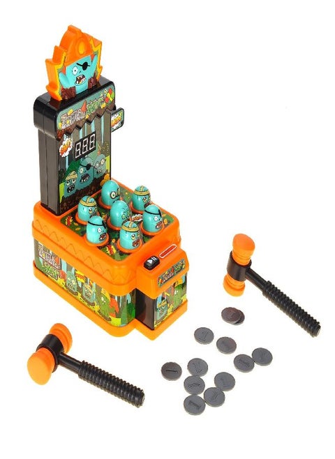 PowerTRC Arcade Whack A Mole Mini Game for Kids | Fun Interactive Hammering and Pounding Toy | Cartoon Zombie Theme Game