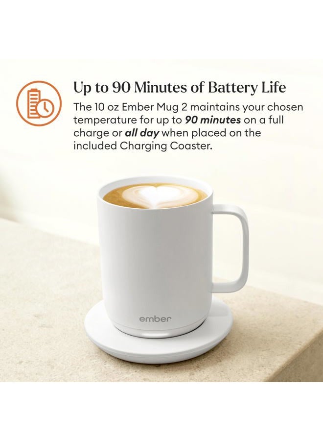 Ember Temperature Control Smart Mug 2, 10 Oz, App-Controlled Heated Coffee Mug with 80 Min Battery Life and Improved Design, White - Image 3