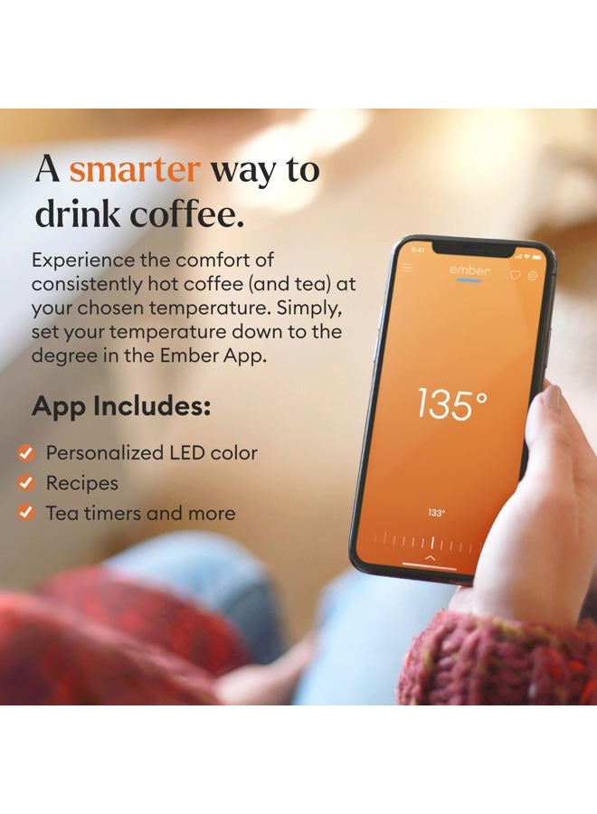 Ember Temperature Control Smart Mug 2, 10 Oz, App-Controlled Heated Coffee Mug with 80 Min Battery Life and Improved Design, White - Image 2