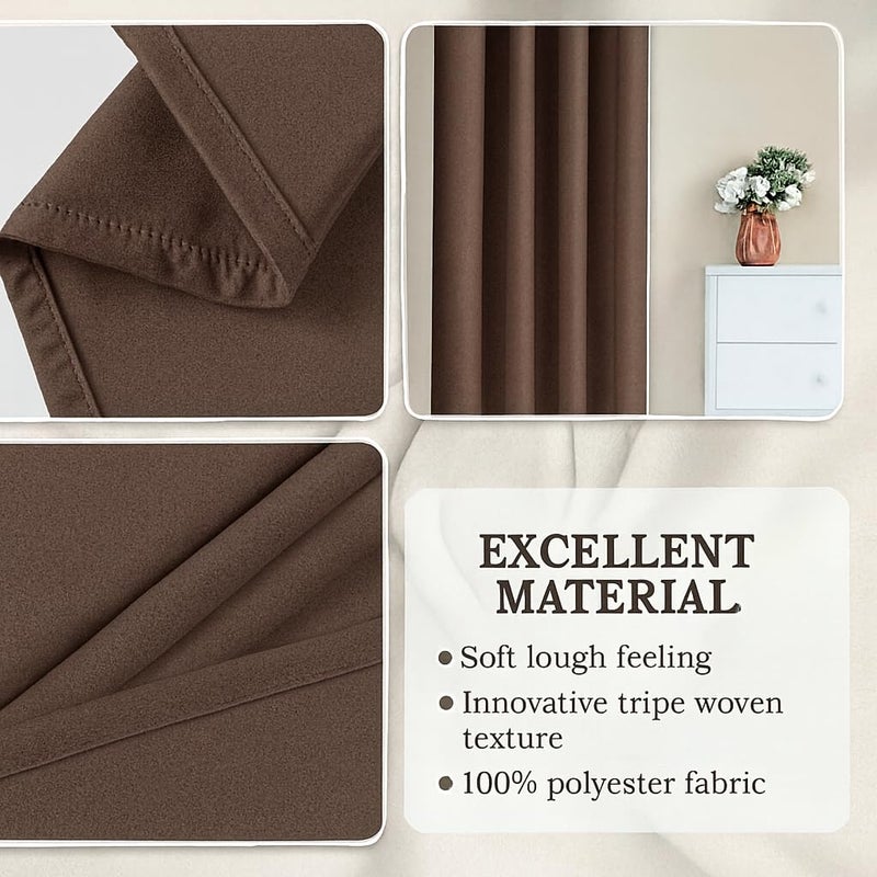 Amali Regal Dimout curtains with 16 Grommets in 2 panels Size (W132 x L 274cm) for living room Decor or bedroom window noise reduction and light blocking - Image 5