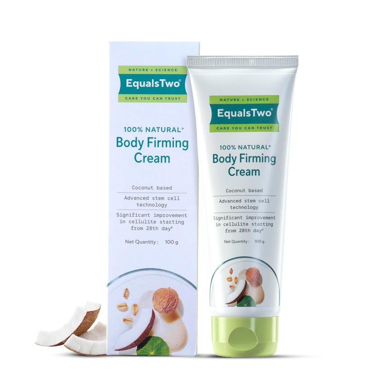 EQUALSTWO Body Firming Cream AntiCellulite Cream for Skin Tightening Elasticity Enriched with Vitamin C Shea Butter Logan Fruit Lotus Flower Extract PH 55 Dermatologically Tested 100ml - Image 1