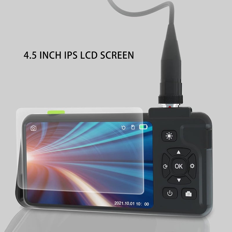 Industrial Handheld Endoscope 4.5 Inch HD 1080P 7.9 Mm Dual Lens Borescope Inspection Camera For Pipes - Image 5
