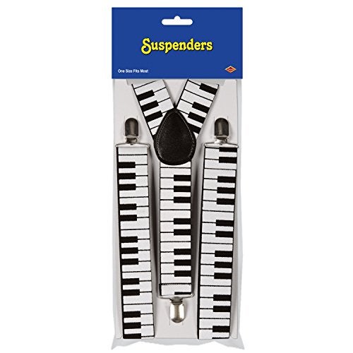 Beistle Piano Keyboard Suspenders - Image 1