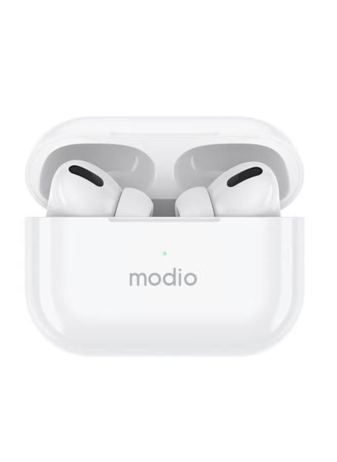 modio - ME8 True Wireless Stereo Earpods with Bluetooth 5.3 – High-Fidelity In-Ear Earbuds with Charging Case, Touch Controls, Built-In Mic & Long Battery Life – Noise-Isolating Headset for Android, iOS & Tablets – Portable & Lightweight Design for Daily Use - Image 1