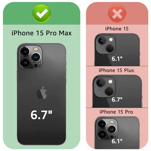 XcaseBar for iPhone 15 Pro Max 6.7" Wallet case with Zipper Credit Card Holder RFID Blocking,Flip Folio Book PU Leather Shockproof Protective Cover Women Men for Apple 15 ProMax Phone case Wine Red - Image 2