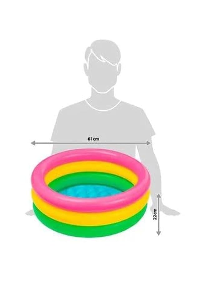 INTEX Pool Inflatable Pool 3 Hoops Children Baby 61X22Cm - Image 2
