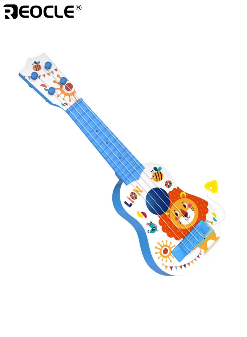 ريوكل لعبة يوكليلي كرتونية للأطفال بتصميم قابل للعب وهيكل بلاستيكي، آلة موسيقية بلمسة نهائية ملونة لتعليم الموسيقى في المراحل المبكرة. - Image 2