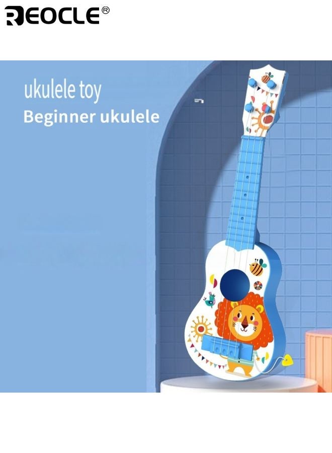 ريوكل لعبة يوكليلي كرتونية للأطفال بتصميم قابل للعب وهيكل بلاستيكي، آلة موسيقية بلمسة نهائية ملونة لتعليم الموسيقى في المراحل المبكرة. - Image 1
