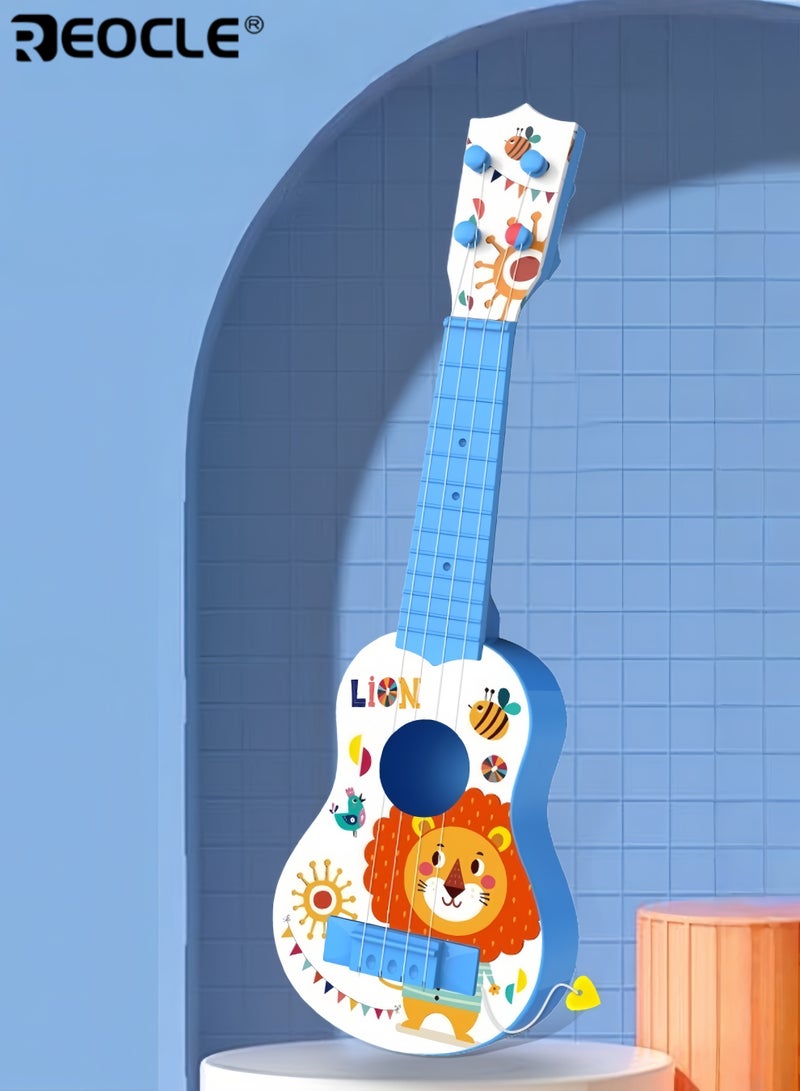 ريوكل لعبة يوكليلي كرتونية للأطفال بتصميم قابل للعب وهيكل بلاستيكي، آلة موسيقية بلمسة نهائية ملونة لتعليم الموسيقى في المراحل المبكرة. - Image 2