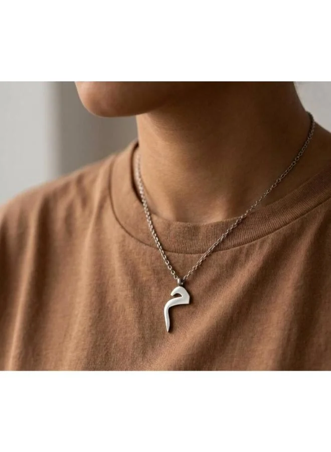 Rovaux  Arabic Letter 'Meem' Necklace 18k Gold Plated for Women | Best Price UAE