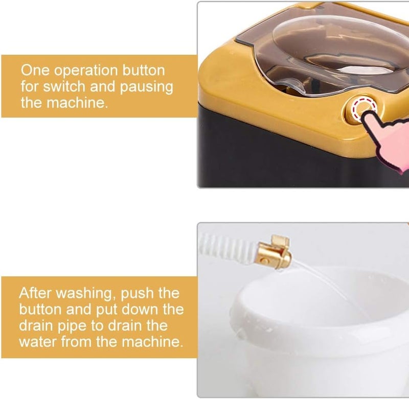 klarako Mini Washing Machine, Cleaning Machine, Portable Washing Machine Electric Washing Machine Cosmetic Tool Cleaning Machine Toy Gift for Dormitory(1#) - Image 2