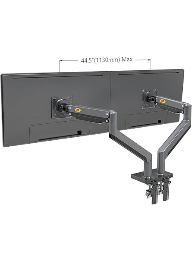 G35 Dual Monitor Stand with Gas Spring Arms for 22-32 Inch Screens, Fully Adjustable, 4.4-33 lbs Load Capacity Per Arm - Image 5