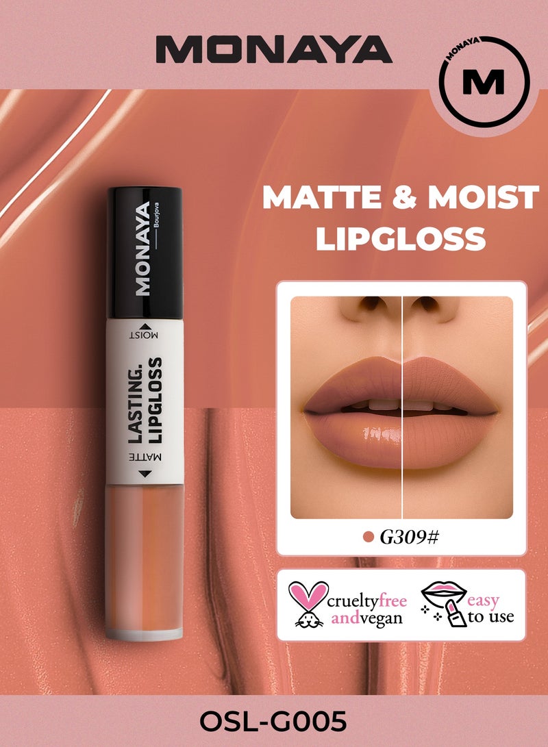 Monaya G005 Matte & Moist Lasting Lip Gloss -Long-Lasting, Moisturizing, Non-Drying Matte Finish, 2x3ml - Image 1