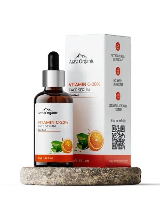 Aravi Organic 20% Vitamin C Face Serum For Face Whitening Men & Women For Skin Brightening Wrinkles Pigmentation & Blemishes (30 Ml)  - Image 2