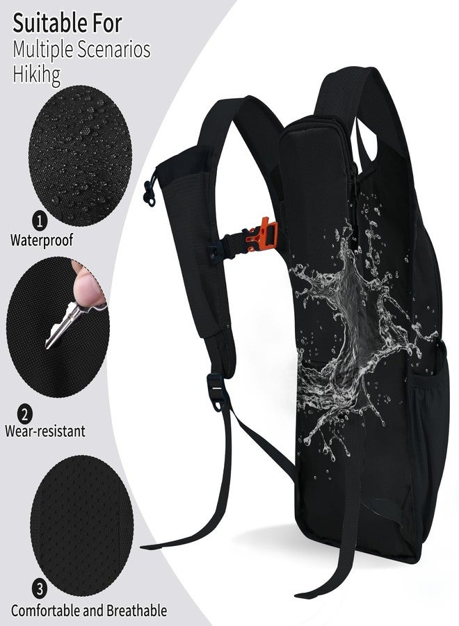 HIGH EXPERIENCE Hiking Backpack 15L Small Daypack Lightweight Packable Hiking Travel Foldable Water Resistan for Women Men (Black) - Image 4