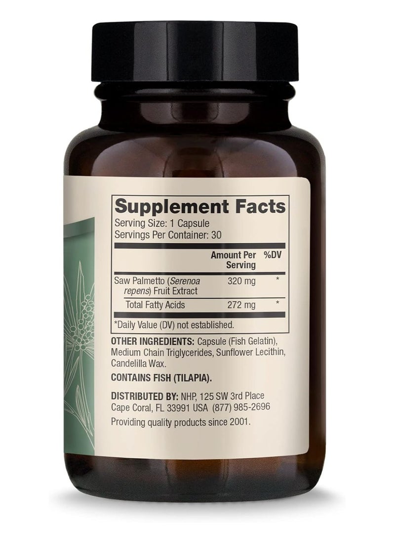 Dr. Mercola Saw Palmetto 30 Capsules Dietary Supplement  - Image 2