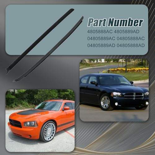 FZJDSD 1Pair Left & Right Side Windshield Pillar Molding Panel 04805889AC 04805889AD Fit for Chrysler 300 2005-2010 Fit for Dodge Charger 2005-2010 Magnum 2005-2008# 04805888AC 04805888AD - Image 2