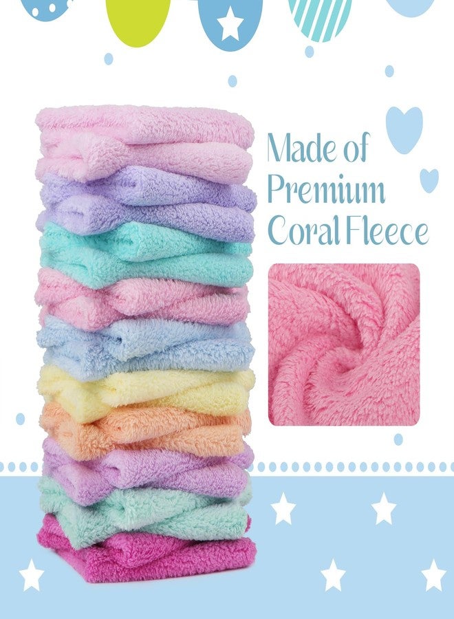 UNIMADE Baby Washcloths, 20 Pack Super Soft Microfiber Coral Fleece Wash Cloths, Extra Absorbent Baby Towels for Newborns, Infants and Toddlers, Gentle on Sensitive Skin for Face and Body - 7" × 9" - Image 2