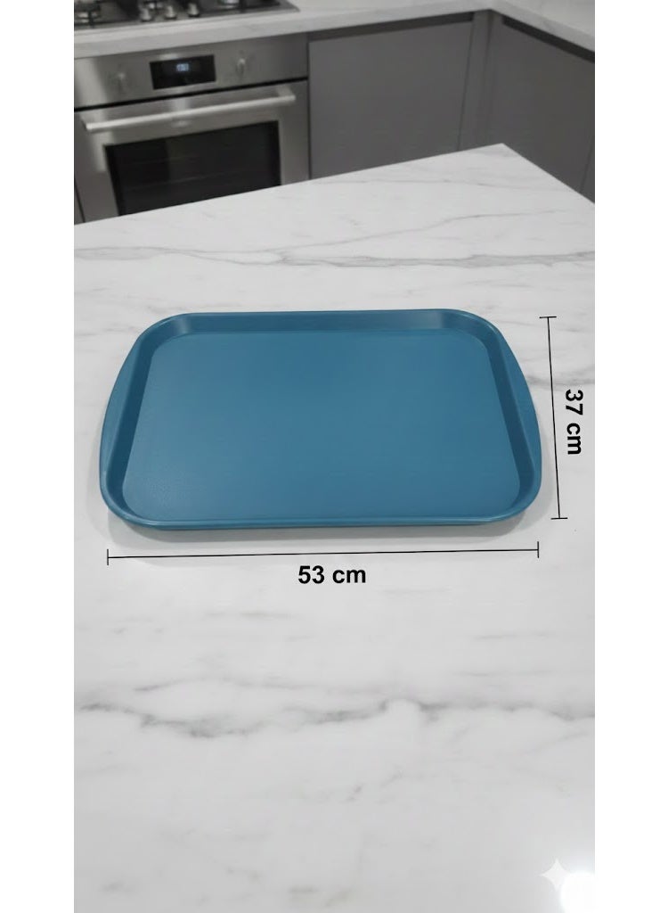 favilla 3-Piece Serving Tray Set - Assorted Sizes - For easy serving of food and drinks. Stain and scratch resistant, easy to clean, lightweight, suitable for everyday indoor and outdoor use, convenient design for carrying and use with trolleys. - Image 3