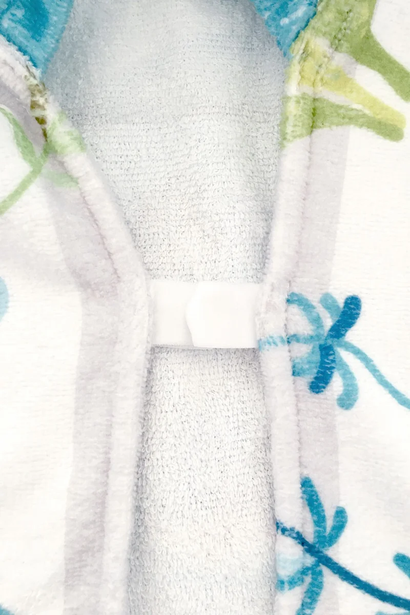 Hamur Dough Hooded Children's Beach Towel Jelly Turquoise with Snaps on the Front
