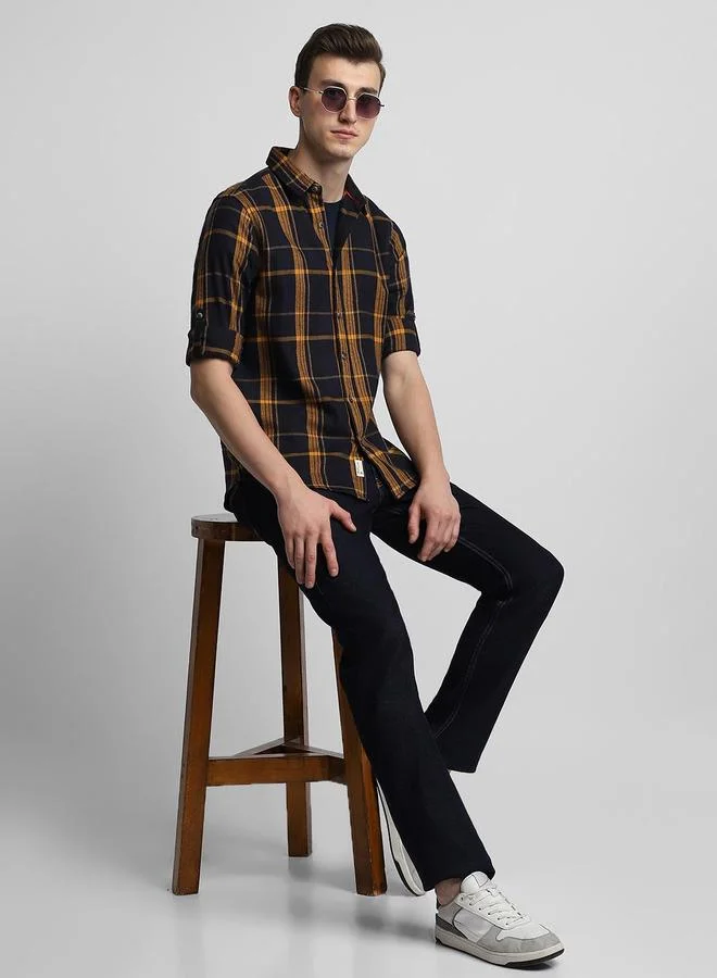 Dennis Lingo Dennis Lingo Checked Long Sleeves Casual Shirt