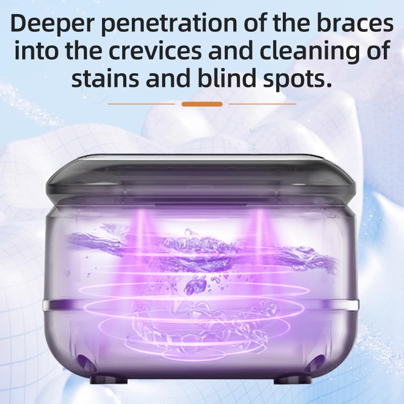 YKL Ultrasonic Retainer Cleaner Machine for Dental Appliances. 2 Cleaning Modesï¼ˆ42khz, 24wï¼Œ180ml Black,YKLï¼‰ - Image 3