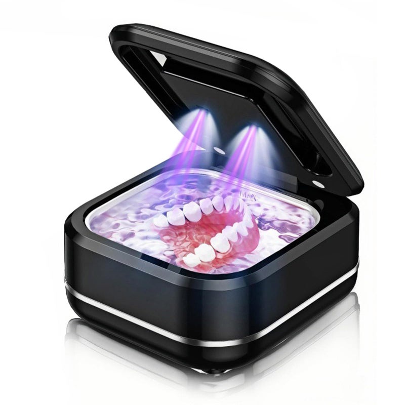 YKL Ultrasonic Retainer Cleaner Machine for Dental Appliances. 2 Cleaning Modesï¼ˆ42khz, 24wï¼Œ180ml Black,YKLï¼‰ - Image 1
