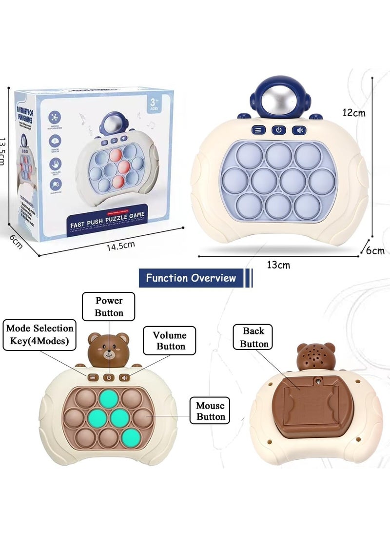 Quick Push Bubble Game For Children And Adults, Mini Push Game Quick Hand Push Game, Stress Relief Popular Fidget Games (Astronaut)- Package Shape May Vary