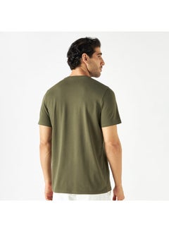 Iconic Iconic Slogan Print Crew Neck T-shirt with Short Sleeves  - Image 3