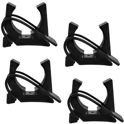 Tobaiwind Boat Hook Holder, Black Rubber Quick Release Pole/Oar Holders For Tools & Equipment Size 3/4'' To 2'' In Diameter, to Fix and Store Oars/Poles/Tools/Sporting Goods Boat Hook Oar Spring Clips (4 Pack) - Image 1