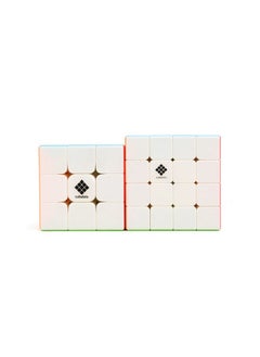 كوبليلو مجموعة مكعبات Cubelelo Drift 3x3 و4x4 بدون ملصقات - مجموعة مكعبات مزدوجة السرعة ممتازة لجميع مستويات المهارة - تصميم سلس الدوران ومتين وحيوي بدون ملصقات  - Image 2
