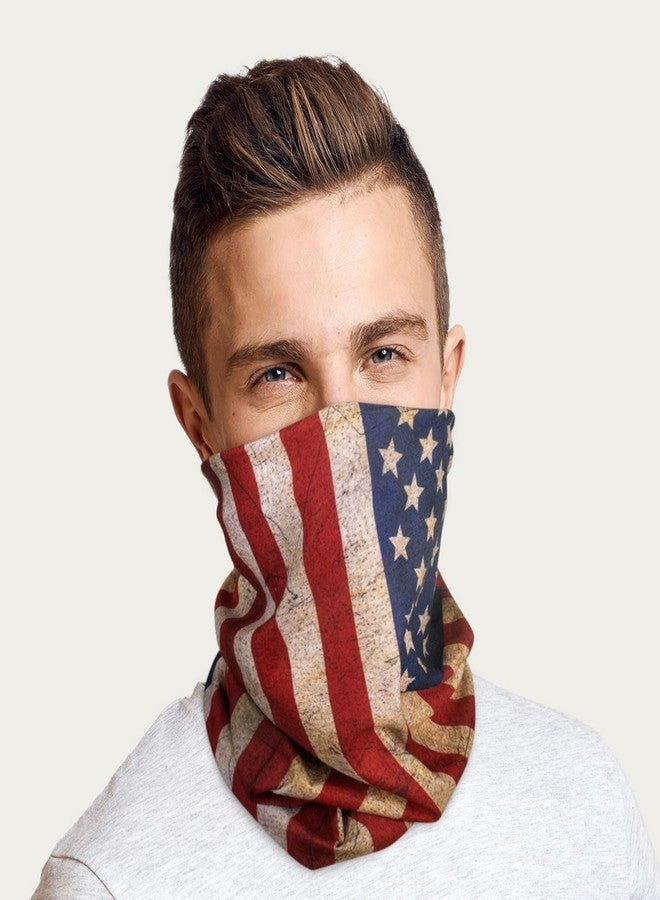 CHOK.LIDS Premium Design Cooling Neck Gaiters Breathable Reusable Washable Camo American Flag Wrap Floral Bandana Outdoor Covers (American Flag Navy Camo 1) - Image 4
