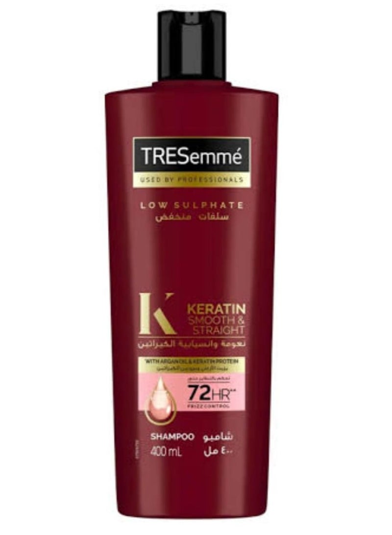 تريسمي شامبو نعومة الكيراتين بزيت الأرجان - 400 مل