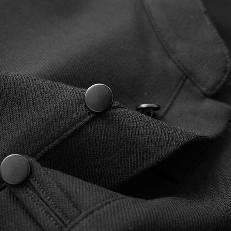 Fat Brother In The Autumn Of Men'S Plus Fat Plus Size Vertical Collar Buckle Long Sleeve T-Shirt Men'S Base Shirt - Image 4