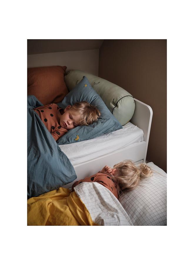 erorex Duvet cover and pillowcase, check pattern white/yellow, 150x200/50x80 cm - Image 5