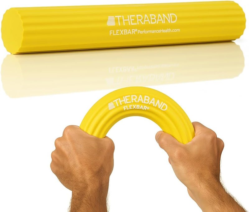 ثيرا باند 1 THERABAND Resistance FlexBar للرجال والنساء، تدريب القوة والقبضة والمرفق وتخفيف الألم، معدات الجيم المنزلي، مستوى متوسط - Image 3