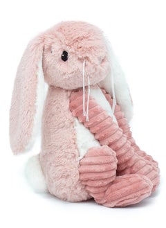 Les Deglingos Toudou the Rabbit Plush Toy - Pink Corduroy Bunny with Soft Ears, Eco-Friendly, Machine Washable, Ideal for Babies and Toddlers  - Image 3