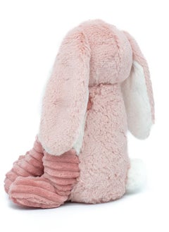 Les Deglingos Toudou the Rabbit Plush Toy - Pink Corduroy Bunny with Soft Ears, Eco-Friendly, Machine Washable, Ideal for Babies and Toddlers  - Image 5